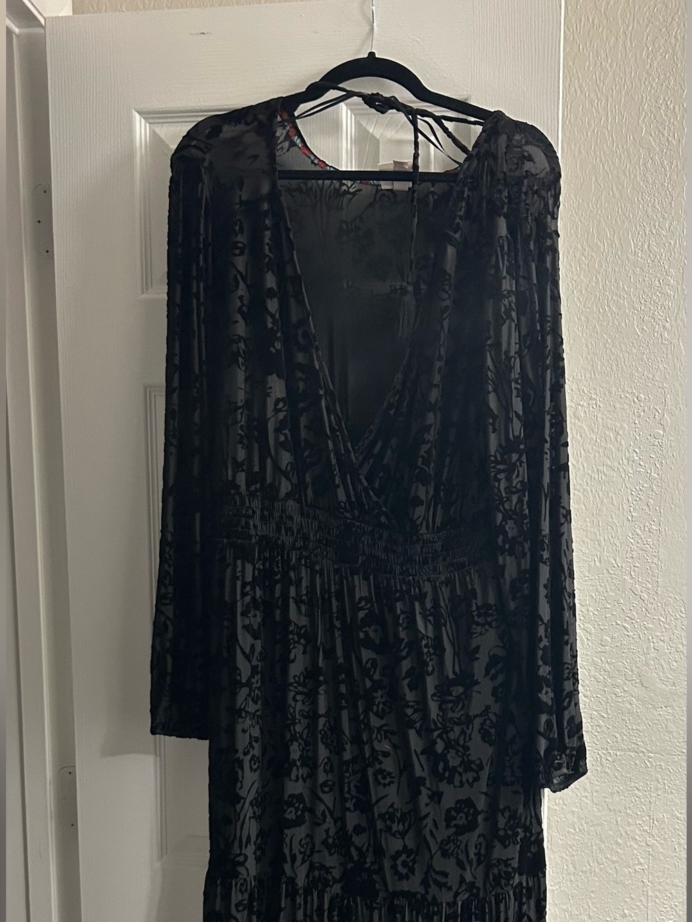 Black Velvet Maxi Dress